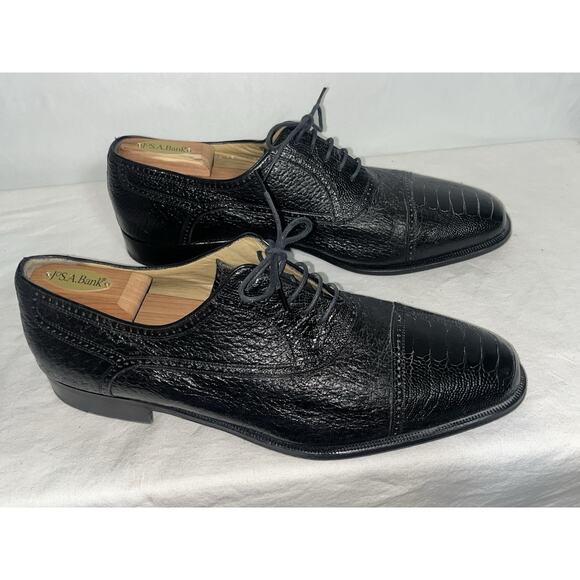 MORESCHI MEN'S OXFORD DRESS SHOE ADRIANO OSTRICH CLAW TOE LEATHER SZ. 13 - Picture 6 of 6